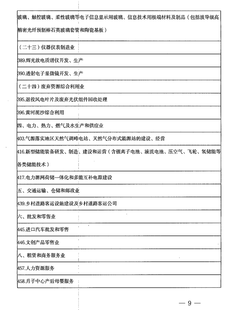 2022年版外商投资鼓励目录新增条目